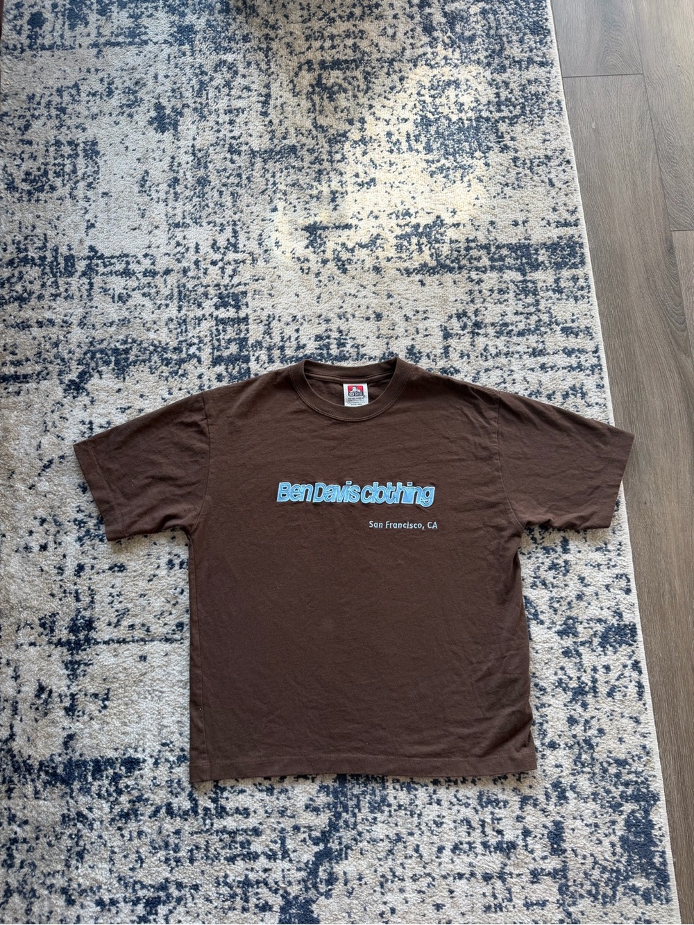 Ben Davis Brown Short-Sleeve Tee with Blue Logo